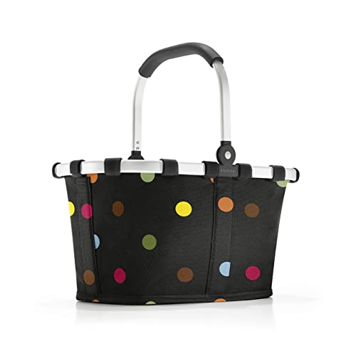 reisenthel carrybag XS dots– Stabiler Einkaufskorb mit praktischer Innentasche – Elegantes und wasserabweisendes Design von reisenthel