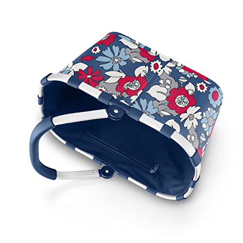 reisenthel carrybag florist indigo– Stabiler Einkaufskorb mit viel Stauraum und praktischer Innentasche – Elegantes und wasserabweisendes Design von reisenthel