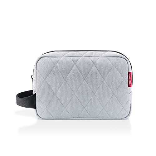 reisenthel cosmeticpouch M Rhombus Light Grey - Kulturbeutel für Kosmetik, Ladekabel und persönliche Gegenstände von reisenthel