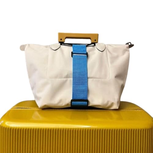 Elastic Fastening Belt for Luggage, Nylon Backpack Luggage Straps for Suitcases, Travel Bag Luggage Elastic Rope Binding Strap (Blue) von Rejckims