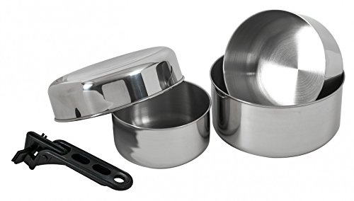 Relags 552900 Biwak Edelstahl', 2 Topfset, Silber, One Size , Relags 552900 Biwak Edelstahl', 2 Topfset, Silber, One Size , von Coghlan