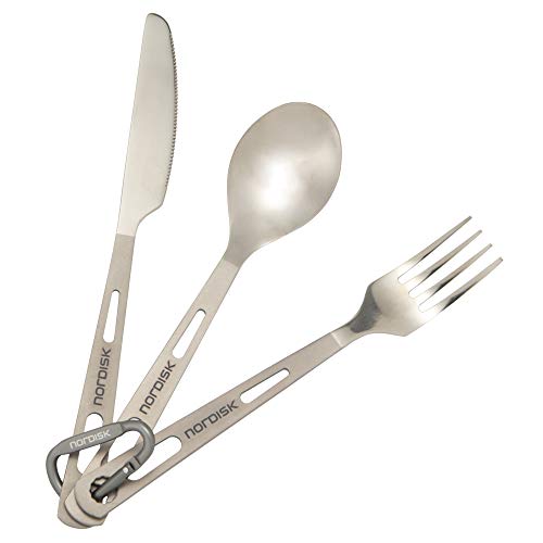 Relags Nordisk Titanbesteck-3er Set Besteck, Silber, One Size Relags Nordisk Titanbesteck-3er Set Besteck, Silber, One Size von Nordisk