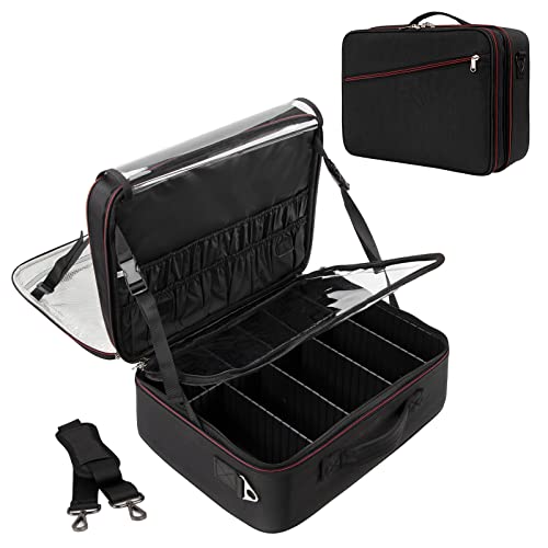 Extra Großer Kosmetikkoffer, Reise Makeup Organizer Tasche Kosmetische Fall Tragbare Make up Künstler Aufbewahrungstasche mit Waschbarem Plastikteiler Wärmeisolierungsschicht für Lippenstift Extra Großer Kosmetikkoffer, Reise Makeup Organizer Tasche Kosmetische Fall Tragbare Make up Künstler Aufbewahrungstasche mit Waschbarem Plastikteiler Wärmeisolierungsschicht für Lippenstift von Relavel