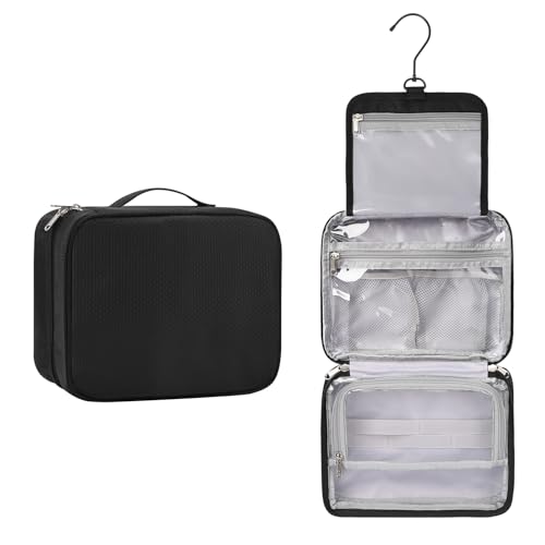 Kulturtasche Herren, Kulturbeutel Zum Aufhängen, Reise Kulturkoffer Wasserdicht mit Griff, Groß Waschtasche mit Reißverschluss Netztasche Kosmetiktasche Waschbeutel Toiletry Bag Kulturtasche Herren, Kulturbeutel Zum Aufhängen, Reise Kulturkoffer Wasserdicht mit Griff, Groß Waschtasche mit Reißverschluss Netztasche Kosmetiktasche Waschbeutel Toiletry Bag von Relavel