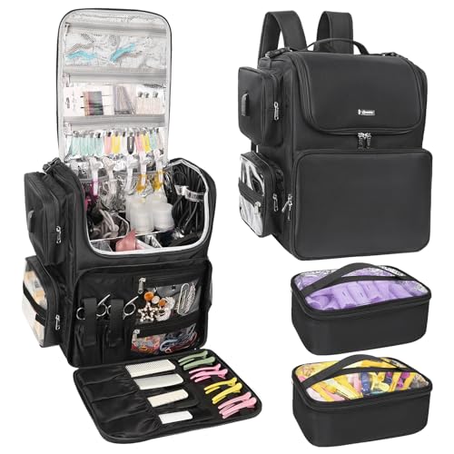 Relavel Hair Tools Reisetasche Hair Stylist Rucksack Friseur Kosmetologie Tasche, Wärmedämmung Vollschicht für Curling Eisen, Haar Glätteisen, Reise Zubehör Zug Fall Friseur Organiser Relavel Hair Tools Reisetasche Hair Stylist Rucksack Friseur Kosmetologie Tasche, Wärmedämmung Vollschicht für Curling Eisen, Haar Glätteisen, Reise Zubehör Zug Fall Friseur Organiser von Relavel