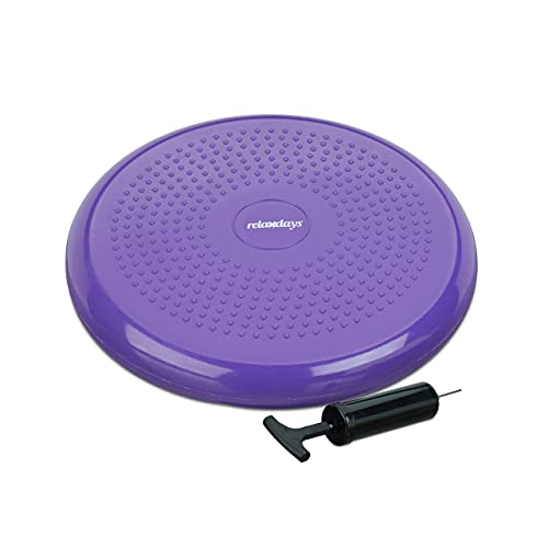 3 x Balance Kissen, 140 kg Maximalgewicht, Balance Pad mit Luftpumpe, Ballsitzkissen mit Noppen, Fitness Kissen, lila 3 x Balance Kissen, 140 kg Maximalgewicht, Balance Pad mit Luftpumpe, Ballsitzkissen mit Noppen, Fitness Kissen, lila von Relaxdays