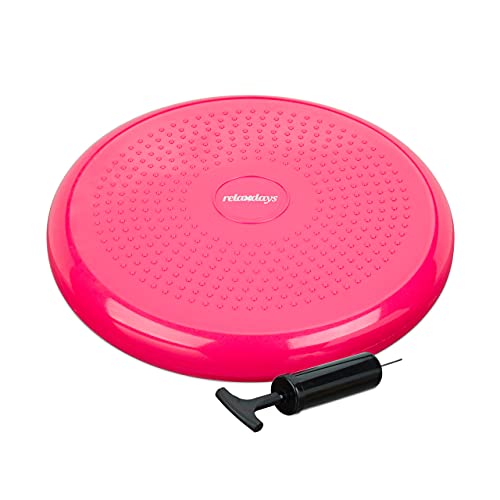 3 x Balance Kissen, 140 kg Maximalgewicht, Balance Pad mit Luftpumpe, Ballsitzkissen mit Noppen, Fitness Kissen, pink 3 x Balance Kissen, 140 kg Maximalgewicht, Balance Pad mit Luftpumpe, Ballsitzkissen mit Noppen, Fitness Kissen, pink von Relaxdays