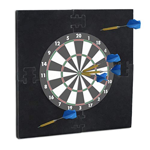 Relaxdays 10021530_46 Surround Dartscheibe Schutzring R6, Wandschutz für 45 cm Dartboard, Eva, Dart Auffangring HBT: 71x71x3 cm, schwarz von Relaxdays