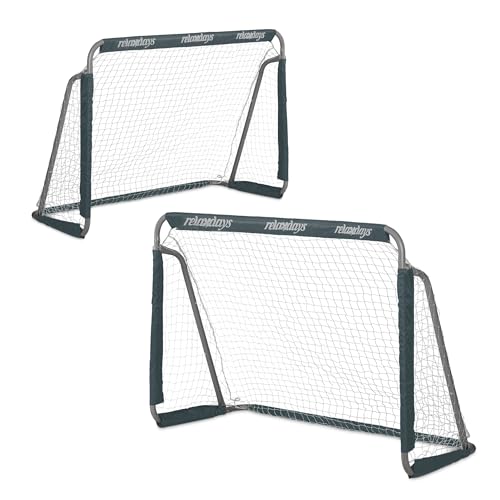 Relaxdays Fußballtor Garten, 2er Set, Kinder & Erwachsene, HBT: 110 x 150 x 75 cm, Metall, stabile Tore Fußball, grau Relaxdays Fußballtor Garten, 2er Set, Kinder & Erwachsene, HBT: 110 x 150 x 75 cm, Metall, stabile Tore Fußball, grau von Relaxdays