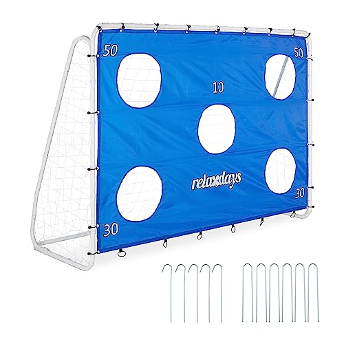 Relaxdays Fußballtor mit Torwand, Garten, Kinder & Erwachsene, Soccertor, HBT 170x235x85 cm, Stahl, Tor groß, 60%, Blau, Weiß, Schwarz, 170 x 235 x 85 cm Relaxdays Fußballtor mit Torwand, Garten, Kinder & Erwachsene, Soccertor, HBT 170x235x85 cm, Stahl, Tor groß, 60%, Blau, Weiß, Schwarz, 170 x 235 x 85 cm von Relaxdays