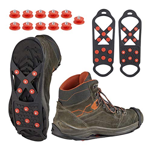 Relaxdays Schuhspikes, Schuhkrallen für sicheren Tritt auf Schnee & Eis, Eisspikes Damen & Herren, Größe 41-45, schwarz Relaxdays Schuhspikes, Schuhkrallen für sicheren Tritt auf Schnee & Eis, Eisspikes Damen & Herren, Größe 41-45, schwarz von Relaxdays
