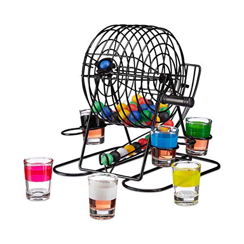 Relaxdays Unisex Erwachsene Bingo, & Halterung, Shotgläser, Par Relaxdays Trinkspiel Bingo Lostrommel mit Kurbel Halterung 6 Shotgl ser 48 Kugeln lustiges Pa, bunt, Standard EU Relaxdays Unisex Erwachsene Bingo, & Halterung, Shotgläser, Par Relaxdays Trinkspiel Bingo Lostrommel mit Kurbel Halterung 6 Shotgl ser 48 Kugeln lustiges Pa, bunt, Standard EU von Relaxdays