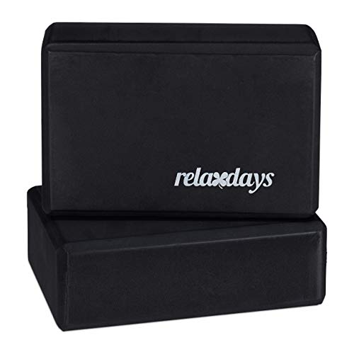 Relaxdays Yogablock im 2er Set, Yoga-Klötze für Yoga-Übungen, Hartschaum, rutschfest, Yoga-Würfel HBT 8x23x15cm, schwarz Relaxdays Yogablock im 2er Set, Yoga-Klötze für Yoga-Übungen, Hartschaum, rutschfest, Yoga-Würfel HBT 8x23x15cm, schwarz von Relaxdays