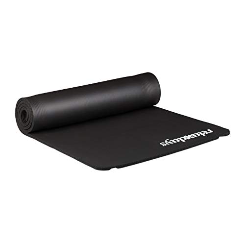 Relaxdays geposltert Yogamatte, schwarz, M von Relaxdays