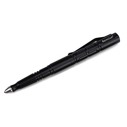Remize® R007 Taktischer Kugelschreiber - Kubotan Tactical Pen - Selbstverteidigungs-Stift - Glasbrecher (Schwarz) von Remize
