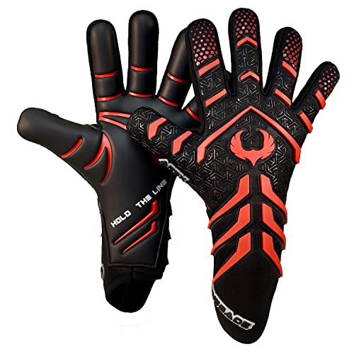 Renegade GK Apex Trägerlose Profi-Fußball-Torwarthandschuhe (Sizes 6-12, Level 5.5) 4+4MM EXT Contact Grip | Evo22 Negative Cut (Phoenix 2.0 (Non-Fingersave), 9) von Renegade GK