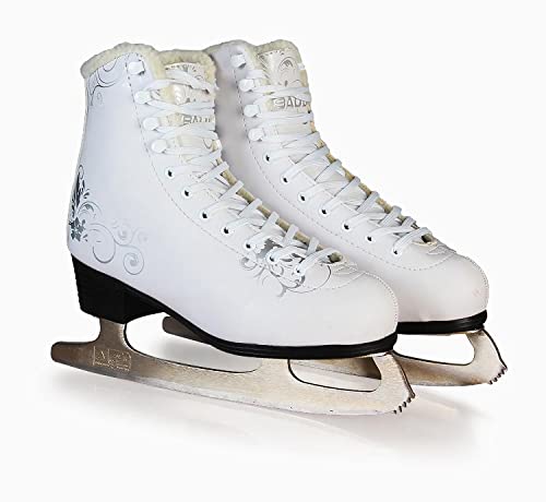 Rengzun Schlittschuhe Damen Kinder Eiskunstlauf Schlittschuhe Weiß Warmes Futter Eislaufschuhe mit Edelstahlkufen Ice Skates für Einsteigerinnen Größe 28-43 Rengzun Schlittschuhe Damen Kinder Eiskunstlauf Schlittschuhe Weiß Warmes Futter Eislaufschuhe mit Edelstahlkufen Ice Skates für Einsteigerinnen Größe 28-43 von Rengzun