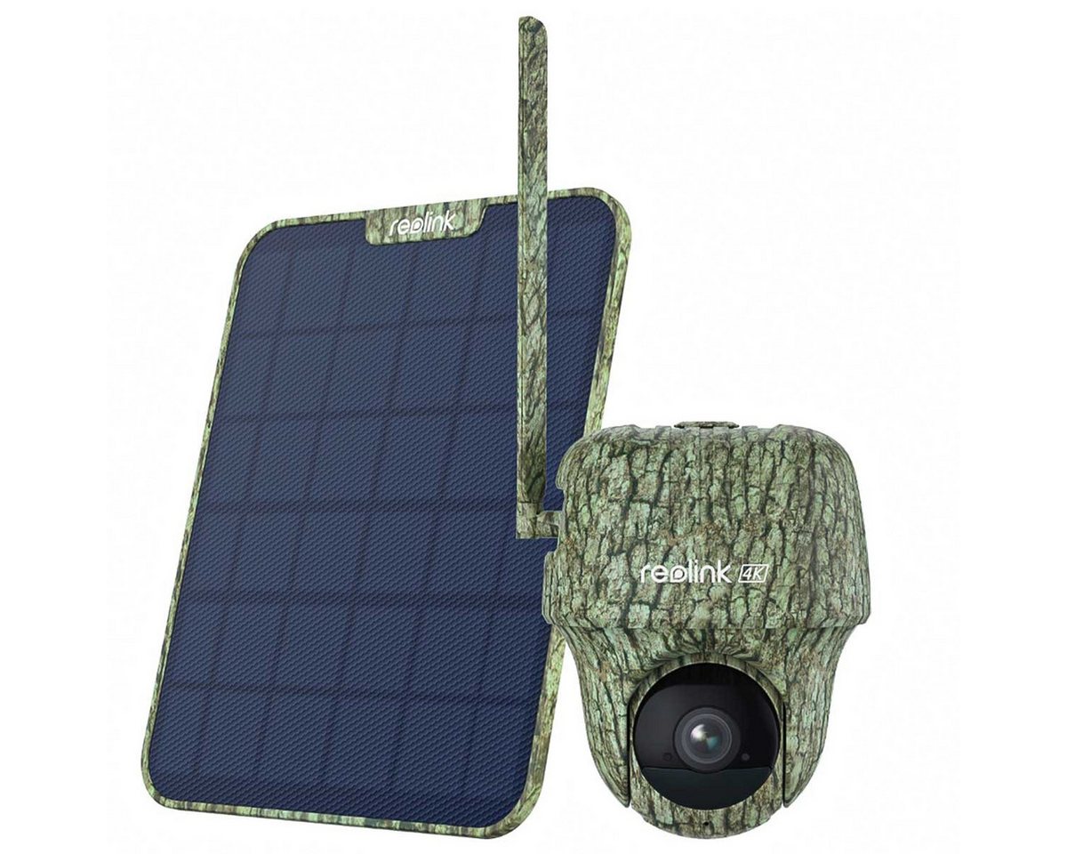 Reolink Go Series G450 mit Solarpanel 2 - 4G LTE Mobilfunk 8 MP Wildkamera Überwachungskamera (2-tlg., mit 360º Rundumsicht, Schwenk- und Neigefunktion, Erkennung von Tieren, inkl. Solarpanel) von Reolink