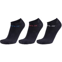 3er Pack REPLAY Inliner Basic Sneakersocken mit Banderole black/logo ass colou 39-42 von Replay