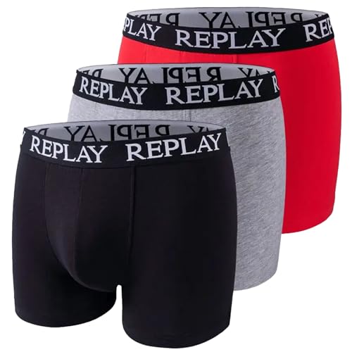 Replay Basic Cuff Unterwäsche Black/Grey Melange/Red XXL Replay Basic Cuff Unterwäsche Black/Grey Melange/Red XXL von Replay