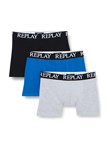 Replay Basic Cuff Unterwäsche Black/Grey Melange/Turquoise M von Replay