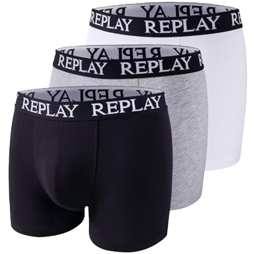 Replay Basic Cuff Unterwäsche Black/Grey Melange/White S Replay Basic Cuff Unterwäsche Black/Grey Melange/White S von Replay