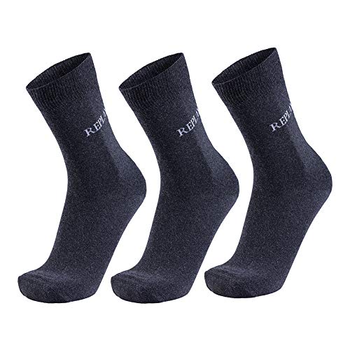 REPLAY C100632-002-N164 Freizeit Sneakersocken, mit Logo (3 Paar) Socks Unisex DARK GREY MEL./GREY Größe 39/42 von Replay