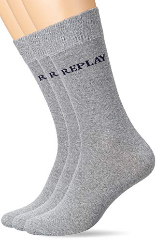 Replay Herren Tu632 Socken, Grey Melange/Dark Blue N165, 46 EU Replay Herren Tu632 Socken, Grey Melange/Dark Blue N165, 46 EU von Replay