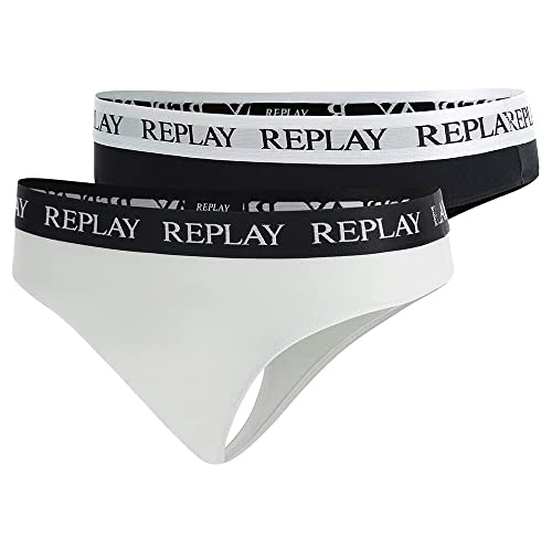 Replay Damen String 2er-Set, Black/White N171 (Mehrfarbig), XL Replay Damen String 2er-Set, Black/White N171 (Mehrfarbig), XL von Replay