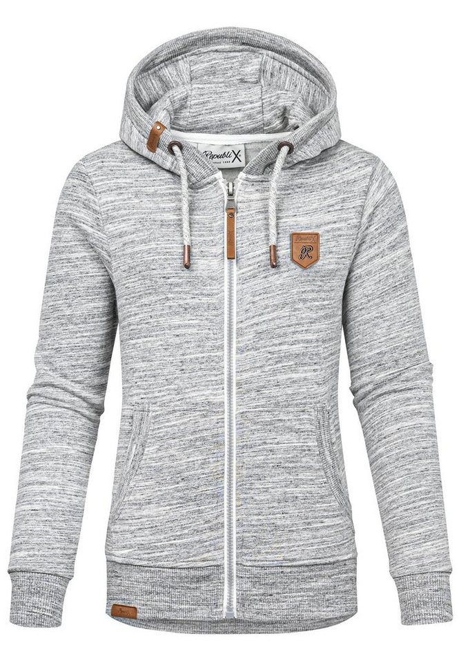 REPUBLIX Sweatjacke FREYA Damen Hoodie Sweatshirt Pullover Zipper Jacke von REPUBLIX