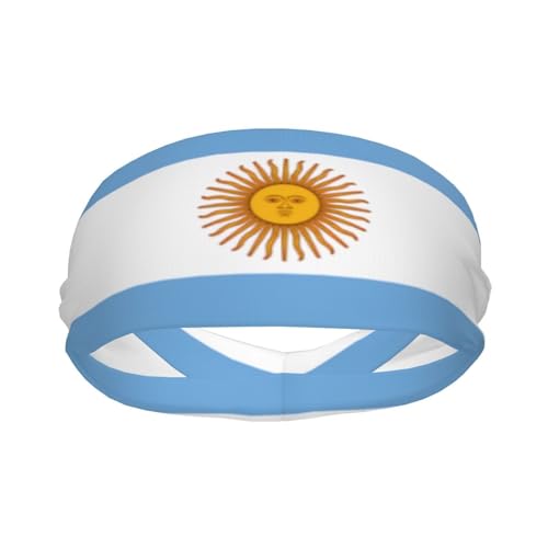Sport-Schweißband-Stirnbänder für Damen und Herren, feuchtigkeitsableitend, athletische Flagge von Argentinien, Design für Laufen, Yoga, Fitnessstudio, ideal für Sportbegeisterte von Rervhei