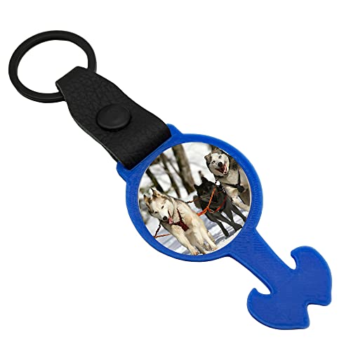 Foto Einkaufswagenlöser Marineblau Schlüsselanhänger personalisierbar mit Wunschfoto Wunschbild als Geschenk Geschenkidee von Reskey