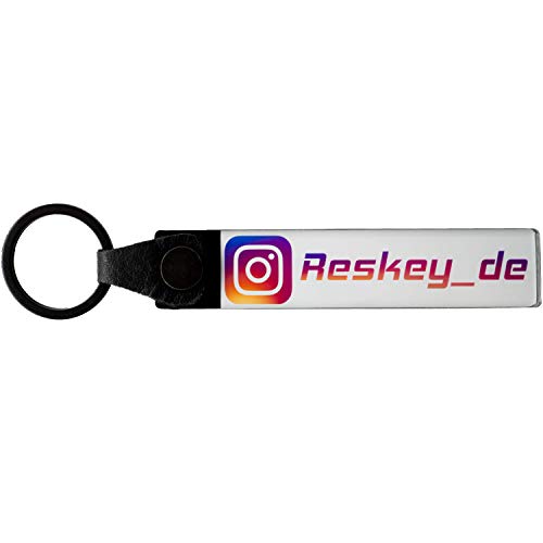 Instagramm Schlüsselanhänger Name Wunschname personalisiert individuell anpassbar zweiseitig von Reskey