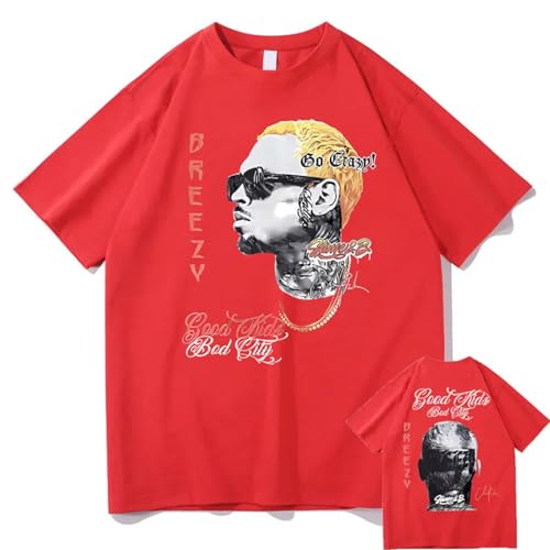 Rapper Chris Brown Breeze Grafik T-Shirt Hip Hop Street R&B Kurzarm Top Baumwolle Herren T-Shirt Sommer Unisex T-Shirt XS-3XL-Black||XS Rapper Chris Brown Breeze Grafik T-Shirt Hip Hop Street R&B Kurzarm Top Baumwolle Herren T-Shirt Sommer Unisex T-Shirt XS-3XL-Black||XS von Respeto