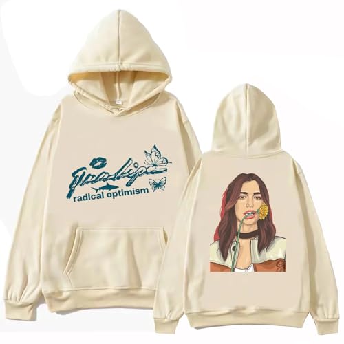 Rapper Print Hoodie Dua-Lipa Pullover Tops Sweatshirt Langarm Unisex Sweatshirt LIPA Funny Cartoon DUA Hoodie Harajuku Pullover Tops Sweatshirt XS-3XL-Khaki||S von Respeto