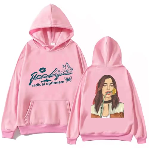 Rapper Print Hoodie Dua-Lipa Pullover Tops Sweatshirt Langarm Unisex Sweatshirt LIPA Funny Cartoon DUA Hoodie Harajuku Pullover Tops Sweatshirt XS-3XL-Pink||3XL von Respeto