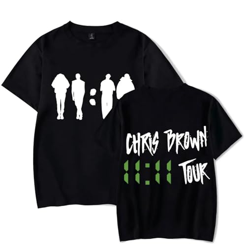 Respeto Baumwoll-T-Shirt Chris Brown The 11:11 Tour T-Shirt Rapper Concert Merch Unisex Casual Fashion Kurzarm Tshirt Streetwear XS-3XL-Black||XS Respeto Baumwoll-T-Shirt Chris Brown The 11:11 Tour T-Shirt Rapper Concert Merch Unisex Casual Fashion Kurzarm Tshirt Streetwear XS-3XL-Black||XS von Respeto