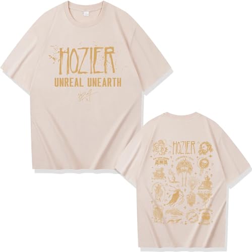 Respeto Baumwollhemd Hozier Musik Album T-Shirt Steetswear Männer Frauen Hozier Unheard T-Shirt O Hals Kurzarm Fan Shirt XS-3XL-Black||XS von Respeto