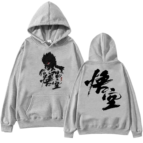 Respeto Herren-Hoodies Black Myth Wukong Bedruckte Hoodies Gaming 3A Langarm-Pullover Tops Sweatshirts Fan-Tops XS-3XL-Black||XS von Respeto