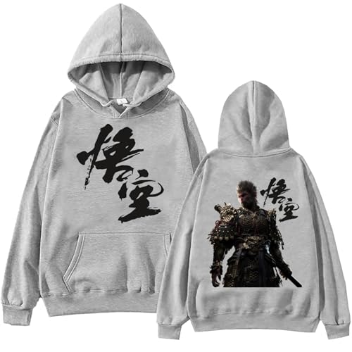 Respeto Herren-Hoodies Gaming 3A Langarm Damen-Pullover Black Myth Wukong Bedruckte Hoodies Unisex-Sweatshirt Fan-Tops XS-3XL-Black||XS von Respeto