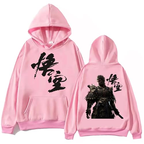 Respeto Herren-Hoodies Gaming 3A Langarm Damen-Pullover Black Myth Wukong Bedruckte Hoodies Unisex-Sweatshirt Fan-Tops XS-3XL-Black||XS von Respeto