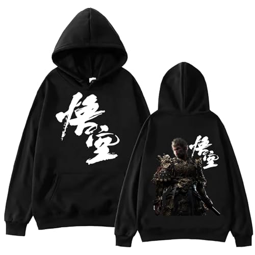 Respeto Herren-Hoodies Gaming 3A Langarm Damen-Pullover Black Myth Wukong Bedruckte Hoodies Unisex-Sweatshirt Fan-Tops XS-3XL-Black||XS von Respeto