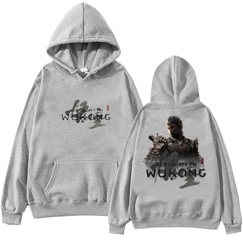 Respeto Hoodie Black Myth Wukong Hoodie Harajuku Hip Hop Pullover Tops Sweatshirt Fans Tops XS-3XL-Black||XS von Respeto