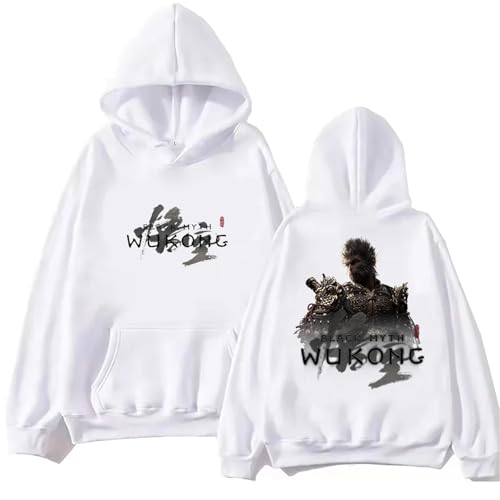 Respeto Hoodie Black Myth Wukong Hoodie Harajuku Hip Hop Pullover Tops Sweatshirt Fans Tops XS-3XL-Black||XS von Respeto