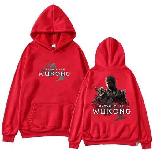 Respeto Hoodie Black Myth Wukong Hoodie Harajuku Hip Hop Pullover Tops Sweatshirt Fans Tops XS-3XL-Black||XS von Respeto