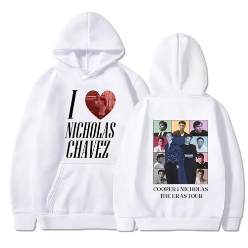 Respeto Kapuzenpullover Sport-Sweatshirt I Love Nicholas Chavez Kapuzenpullover Neutrales Modisches Freizeit-Sweatshirt Herren Damen Hollow Out Street Hoodie Langarm-Kapuzenpullover XS-3XL-Black||XS von Respeto