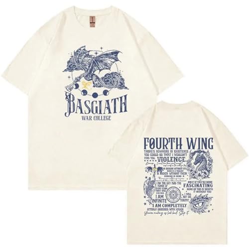 Respeto T-Shirt Baumwolle Fourth Wing Knight Grafik T-Shirt Vintage Rundhals-T-Shirt Übergroßes Herren-T-Shirt XS-3XL-Black||XS Respeto T-Shirt Baumwolle Fourth Wing Knight Grafik T-Shirt Vintage Rundhals-T-Shirt Übergroßes Herren-T-Shirt XS-3XL-Black||XS von Respeto