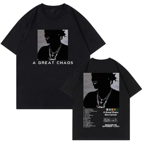 Respeto T-Shirt Baumwolle Ken Carson T-Shirt Album Merchandise Rundhals Kurzarm T-Shirt Damen Herren Hip Hop Streetwear XS-3XL-Black||XS Respeto T-Shirt Baumwolle Ken Carson T-Shirt Album Merchandise Rundhals Kurzarm T-Shirt Damen Herren Hip Hop Streetwear XS-3XL-Black||XS von Respeto