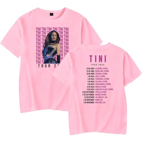 Respeto T-Shirt Tini Stoessel Tini Tour Kurzarm Mode-Stil T-Shirt Rundhals-T-Shirt Frühling Sommer Kurzarm Lässige Streetwear XS-3XL-Pink||3XL Respeto T-Shirt Tini Stoessel Tini Tour Kurzarm Mode-Stil T-Shirt Rundhals-T-Shirt Frühling Sommer Kurzarm Lässige Streetwear XS-3XL-Pink||3XL von Respeto