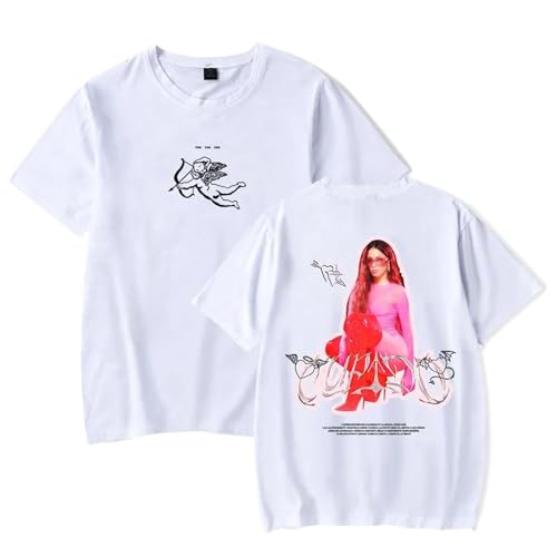 Respeto T-Shirt Tini Stoessel World Tour T-Shirt Cupido Album Peripheral Kurzarm Damen Herren Rundhals Sommer Casual T-Shirt Kleidung XS-3XL-Pink||3XL von Respeto